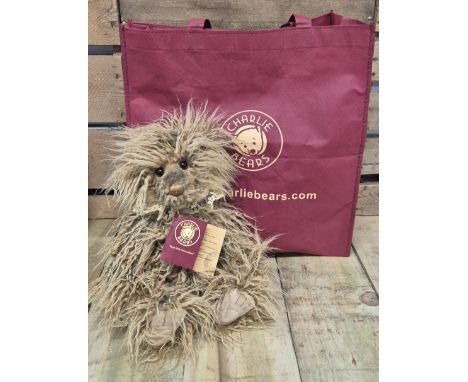 A Vintage Charlie bear named "Gummidge" with display bag