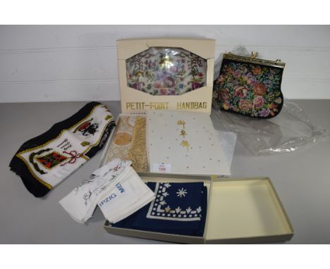 EMBROIDERED PURSE AND SILK SCARF FOR LADY DIANA SPENCER