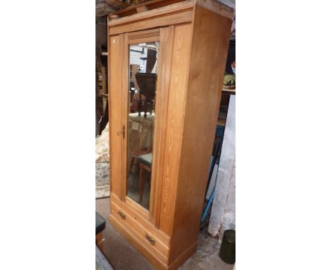 Edwardian single door ash wardrobe