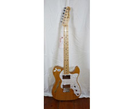 Guitar: Fender Telecaster Thinline semi-acoustic, Natural, S.N. MX14534521, U.S.A.,  with soft case