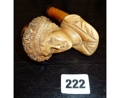 Meerschaum pipe in the form of a young woman