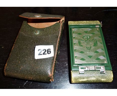 1930s Girl Scout Kodak camera in case (green body)