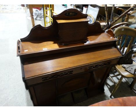     A Mahogany Cased Harmonium, Marked T.Moore, Caernarfon                          