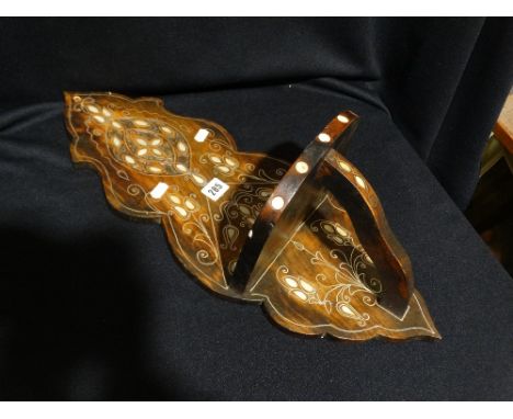     A 20th Century Oriental Mother Of Pearl Inlaid Wall Bracket                     