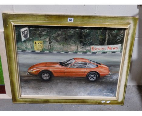     M.P Wilkinson, Oil On Canvas, Study Of A Classic Car, Signed                    