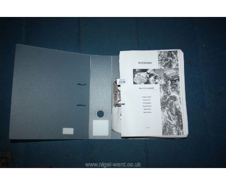 A Land Rover Discovery Workshop Manual Covering Tdi, 3.9V8, 4.0V8 & Mpi Models with Additional LPG Fuelled Notes.