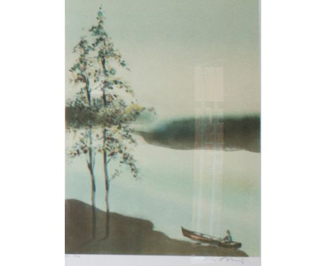 Thomas Kruger Misty Morning Lithograph, limited edition to 200, signed in pencil, 54cm x 43cm