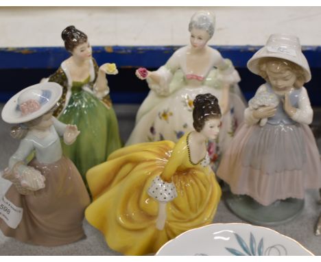 2 NAO FIGURINE ORNAMENTS &amp; 3 ROYAL DOULTON FIGURINE ORNAMENTS     