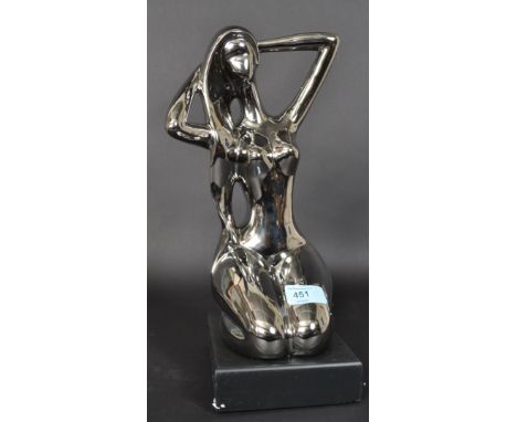 An art deco style ceramic china figure on stand
