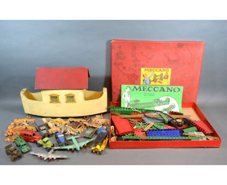 A Chad Valley Noah's Ark with Animals together with a Meccano Set and various model vehicles to include Dinky 