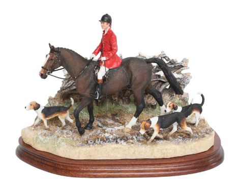 Border Fine Arts 'Boxing Day Meet' (Horse, Huntsman and Hounds), model No. B0876 by Anne Wall, limited edition 200/950, on wo
