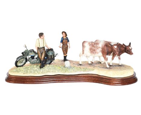 Border Fine Arts 'Flat Refusal' (Friesian), model No.B0650A by Kirsty Armstrong, limited edition 509/1500, on wood base, with