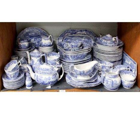 A Large Quantity of 20th century Spode Italian Pattern Tea Coffee and Dinnerwares (one shelf) Estimate - £200-300