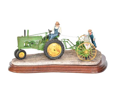 Border Fine Arts 'Sowing the Good Seed' (John Deere), model No. B0917 by Ray Ayres, limited edition 142/950, on wood base, wi