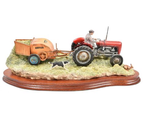 Border Fine Arts 'Hay Turning' (Massey Ferguson Tractor and Wuffler), model No. JH110 by Ray Ayres, limited edition 1091/1750
