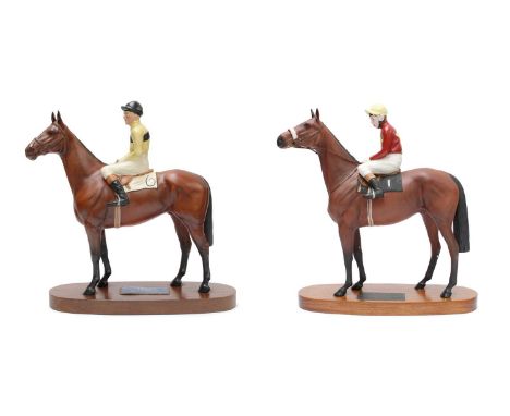 Beswick Connoisseur Horse 'Red Rum - Brian Fletcher Up', model No. 2511; together with 'Arkle - Pat Taaffe Up', model No. 208
