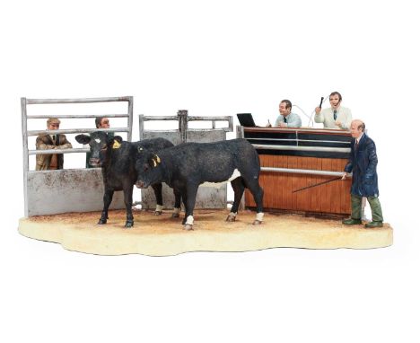 Border Fine Arts 'Under the Hammer' (Limousin Cross), model No. B0666A, by Kirsty Armstrong, limited edition 143/1750, with b
