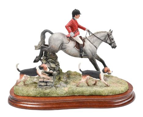 Border Fine Arts 'A Day with the Hounds' (Huntsman and Hounds), model No. B0789 by Anne Wall, limited edition 955/1500, on wo