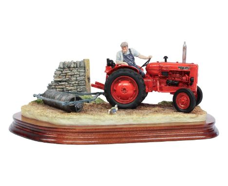 Border Fine Arts 'Turning with Care' (Nuffield Tractor), model No. B0094 by Ray Ayres, limited edition 1369/1750, on wood bas