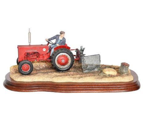 Border Fine Arts 'Lifting the Pinks' (International B250 Tractor), model No. B0219 by Ray Ayres, limited edition 206/1750, on