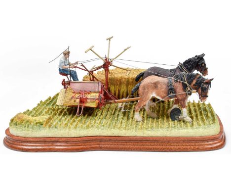 Border Fine Arts 'The Last Bout' (Reaper Binder), model No. B0895 by Ray Ayres, limited edition 214/600, on wood base, with b