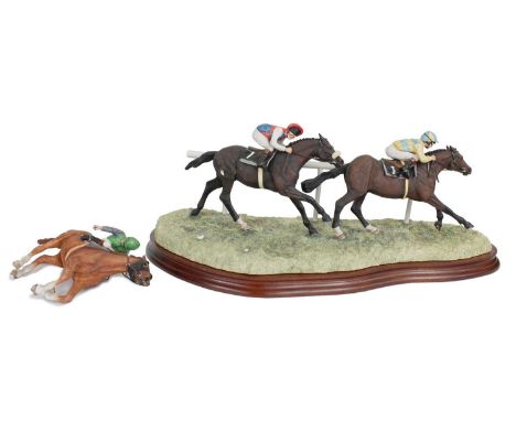 Border Fine Arts 'On the Rails', model No. B0655 by Anne Wall, limited edition 52/950, on wood base, with box and certificate