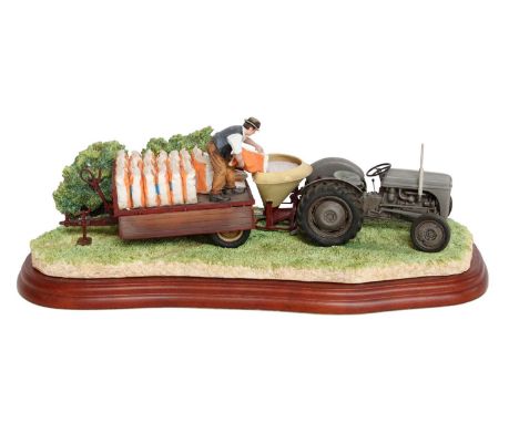 Border Fine Arts Studio Tractor 'Top Dressing', model No. A6349, by Ray Ayres, on wood base, with boxProvenance: A Private Co