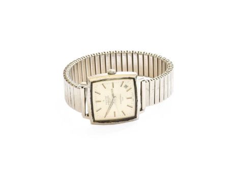 A Stainless Steel Zenith Automatic Respirator WristwatchMovement runs for a few seconds and then stops.