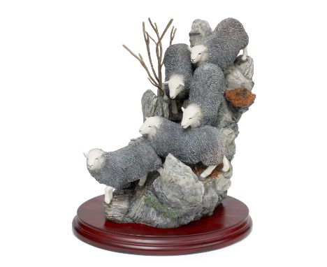 Border Fine Arts 'Steep Descent', model No. B1170 by Hans Kendrick, limited edition 229/500, on wood base, with box and certi