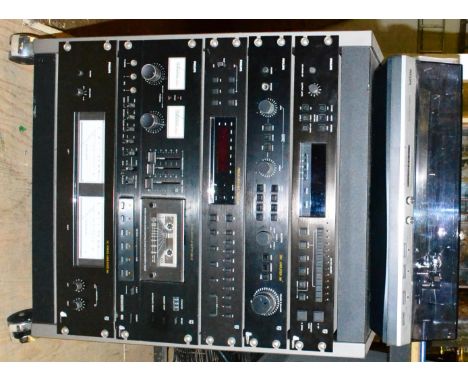 Philips HiFi System, with AF829 record deck, digital tuner I80, pre-amp 280, programmable timer 080, N5748 cassette deck, and