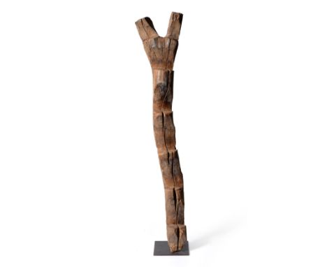 A Dogon Ladder, with Y shaped finial and five steps, 162cm high  