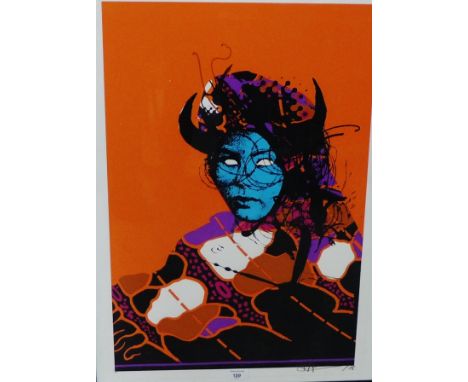 Paul Insect, limited edition coloured print, in a glazed frame, 47 x 70CMARR may apply to this lot