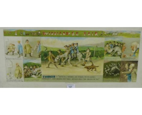 'Widecombe Fair', coloured lithographic print, in a glazed frame, 65 x 30cm From the residual contents of a West Coast Family