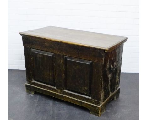 A stained pine storage trunk, 66 x 98cm From the residual contents of a West Coast Family Country House