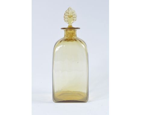 Amber glass decanter 24cm