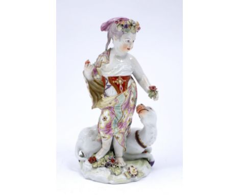 Derby porcelain figure of Asia 19th Century one of the Four Quarters of the Globe, modelled after Elia Meyer as a Levantine g