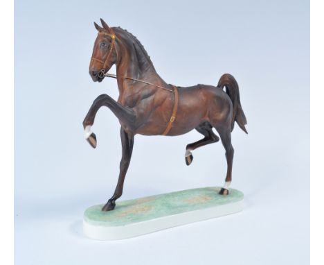 Royal Worcester hackney stallion modelled by Doris Lindner