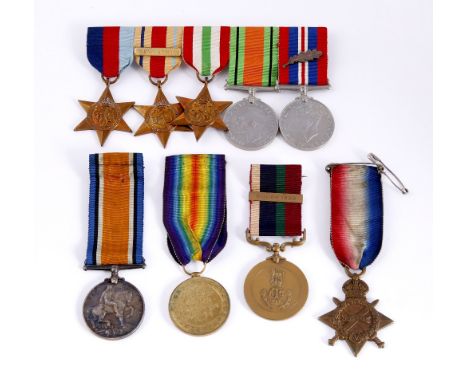 A WW1 War medal 1915-15 Star and Victory medal awarded to 1758 Private J R Benson of 10th London Regiment, together with a su