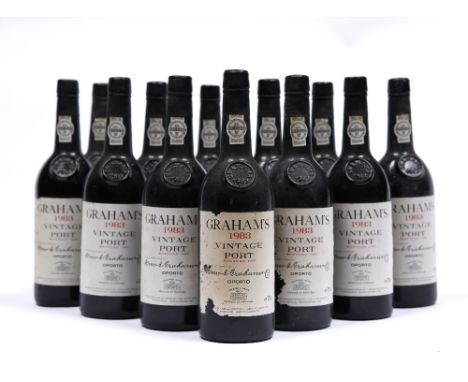 Graham's 1983 Vintage Port 12 bottles, 75cl, bottled in 1985, no strength stated (12)