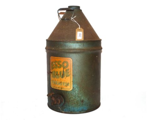 An Esso Blue paraffin can with tap