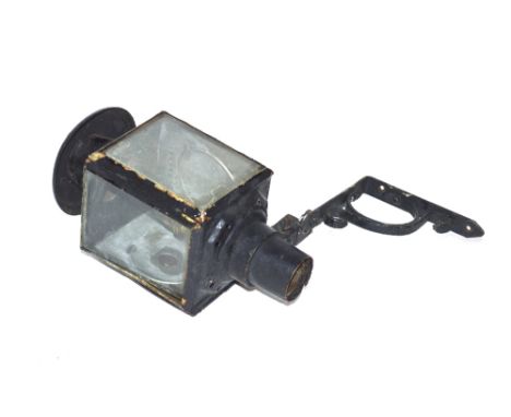 An Antique carriage lamp, converted