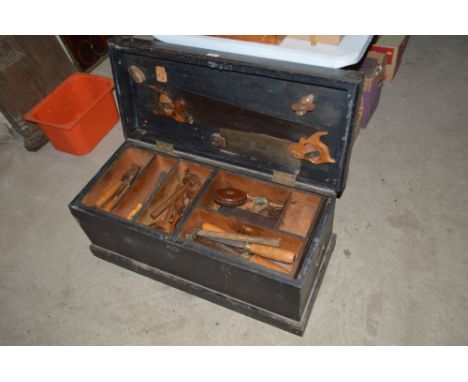 A Carpenter's toolbox and tools