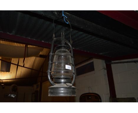 A hurricane lamp