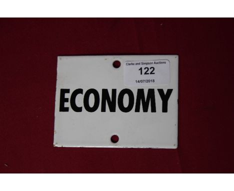 A small enamel "Economy" sign, (8cm x 10cm approx.)