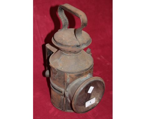 An old railway lamp