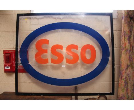 A Perspex Esso advertising sign, (104cm x 124cm approx.)