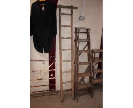 A vintage wooden ladder 