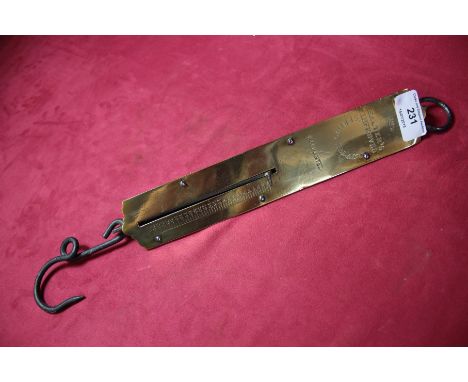 A set of brass faced Salter spring balance scales