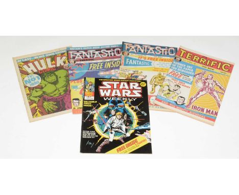 Star Wars Weekly, (British Marvel) No. 1; Terrific, No. 1; Fantastic, No. 1; Fantastic and Terrific, No. 52 (first joint issu