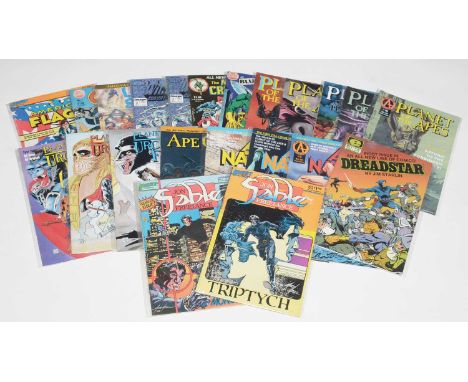 American Flagg, No. 1; Jon Sable, No's. 1 and 10, by First Comics; Dreadstar, No. 1, by Epic; Planet of the Apes, No's. 2, 3,